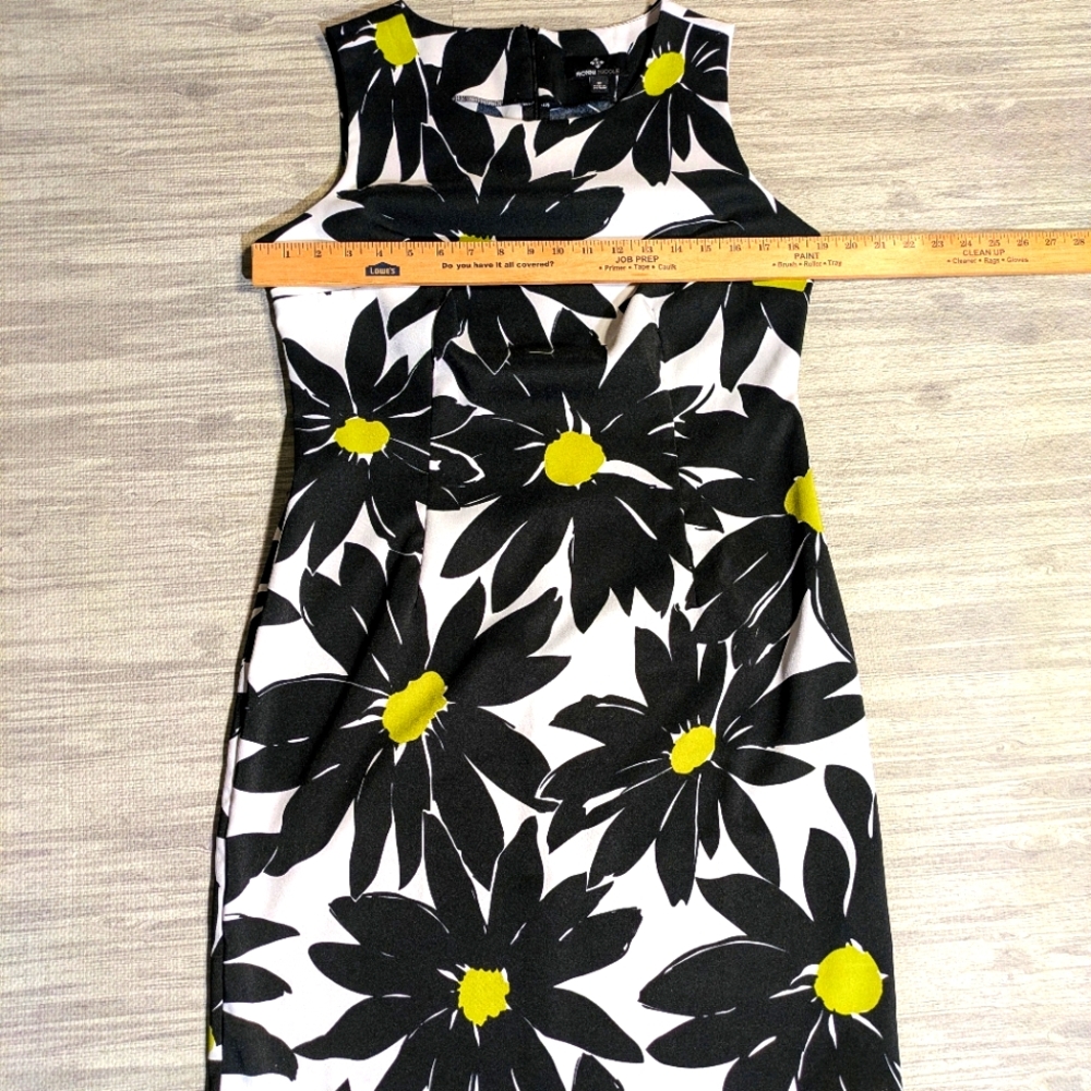Ronnie Nicole Sunflower Shift Midi Dress Black White Green, Summer,‎ 🌞 Size 12 - Picture 8 of 12